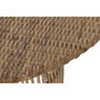 DKD Home Decor Mesa de Centro de Ratán y Acero Natural 75x75x40