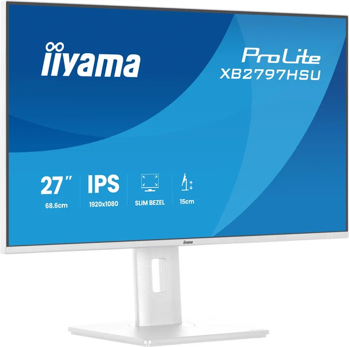 Iiyama ProLite XB2797HSU-W1 Monitor Gaming 27" Full HD (1920x1080) IPS 120Hz 1ms AMD FreeSync Flicker-Free USB-C Blanco