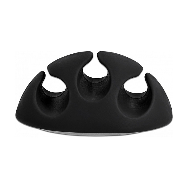 DeLOCK Juego de 6 soportes para cables autoadhesivos con 3 pasamuros, Negro/Blanco