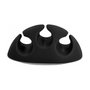 DeLOCK Juego de 6 soportes para cables autoadhesivos con 3 pasamuros, Negro/Blanco