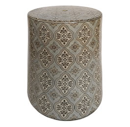 DKD Home Decor Mesita Auxiliar de Porcelana Árabe Beige