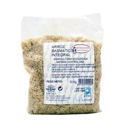 Intracma Arroz Basmati Integral Ecológico - 500 g - Arroz Integral Basmático de Agricultura Ecológica