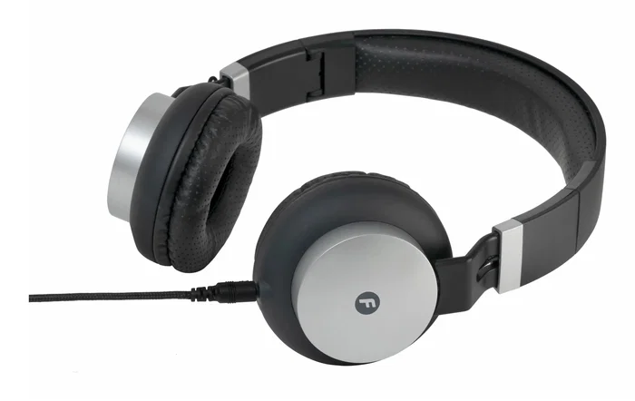 Fonestar TV-PHONES - Auriculares Diadema Con Cable Estéreo para TV y Música, Plegables, 5 m, Negro/Plata