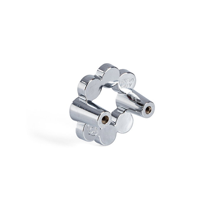 GIUSTI Pomo Sinatra Ø50 C32 Zamak/Cristal Cromo con 8 Cristales Swarovski Originales