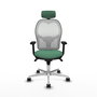PIQUERAS Y CRESPO Silla de oficina Jorquera Verde Esmeralda y Blanco