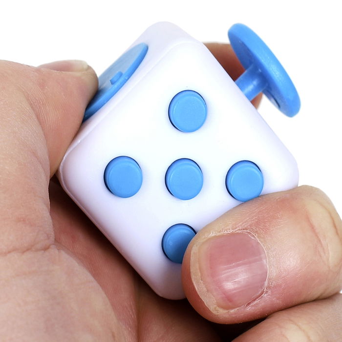 Mister Gadget Dado Antiestrés Multiactividad con Elementos para Girar Pulsar y Mover