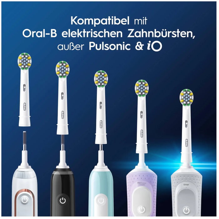 Oral-B Aufsteckbürsten Tiefenreinigung 6-Pack - 6 Cabezales de Recambio para Cepillo Eléctrico, Color Blanco, Caja