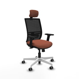 PIQUERAS Y CRESPO Silla de oficina Yunquera con mecanismo Sincro/Traslack Marrón/Negro