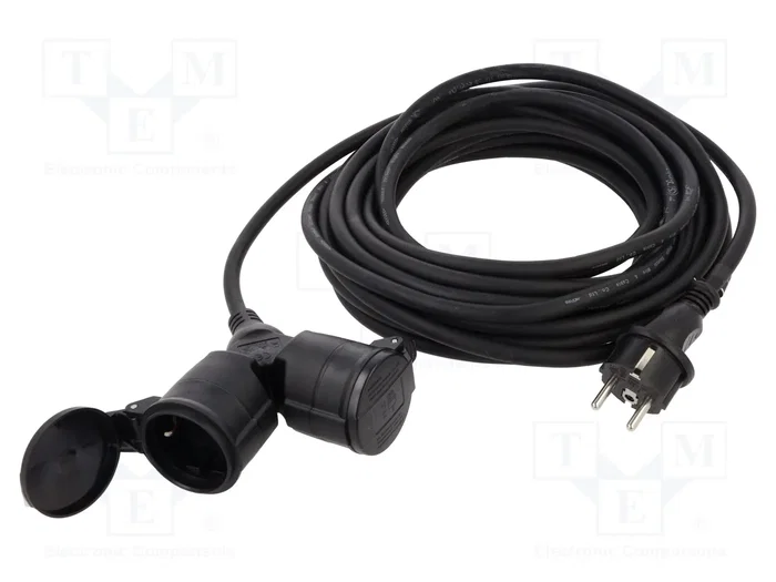 GOOBAY Prolongador de alimentación H05RR-F 3G1,5mm2 10m negro GOOBAY Prolongador de alimentación H05RR-F 3G1,5mm2 10m negro
