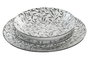 DKD Home Decor Set de Vajilla de 18 Piezas en Porcelana Bambú Gris Claro
