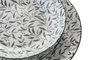 DKD Home Decor Set de Vajilla de 18 Piezas en Porcelana Bambú Gris Claro