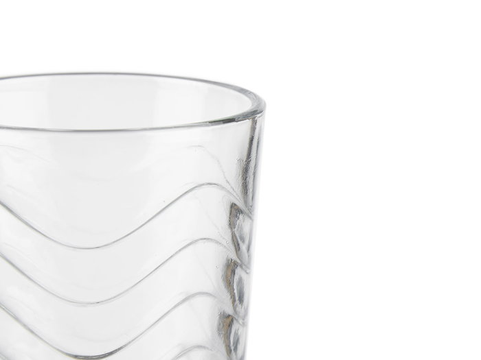 Vivalto Set 6 Vasos 265 ml Ondas Transparentes Vidrio Medidas 26.2x9x16 cm (Set de 8)