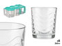 Vivalto Set 6 Vasos 265 ml Ondas Transparentes Vidrio Medidas 26.2x9x16 cm (Set de 8)