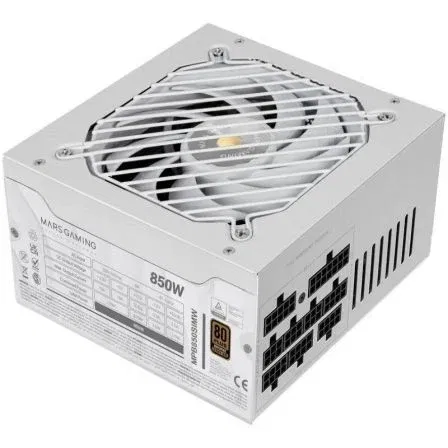 Mars Gaming Fuente de Alimentación MPB850SIMW 850W 80 Plus Bronze Blanca Modular ATX Mars Gaming Fuente de Alimentación MPB850SIMW 850W 80 Plus Bronze Blanca Modular ATX