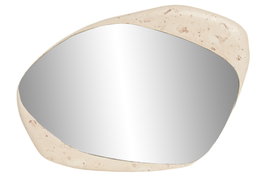DKD Home Decor Espejo de Cemento y Cristal Crema 34,5x2,6x51