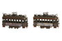DKD Home Decor Vehículo de Decoración Tranvía Plateado