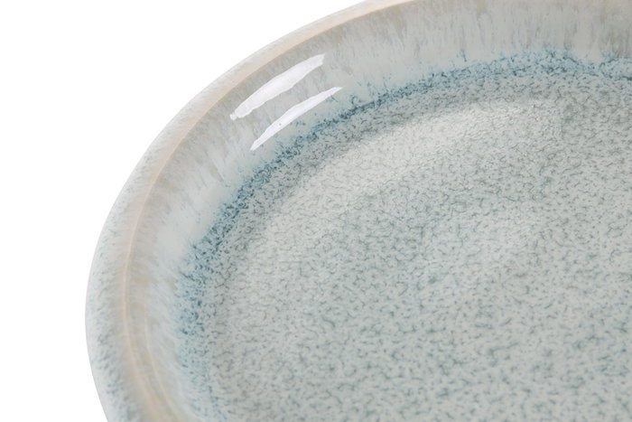 DKD Home Decor Plato de Gres Esmaltado Azul Celeste DKD Home Decor Plato de Gres Esmaltado Azul Celeste