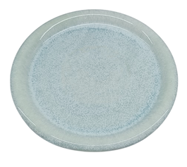 DKD Home Decor Plato de Gres Esmaltado Azul Celeste