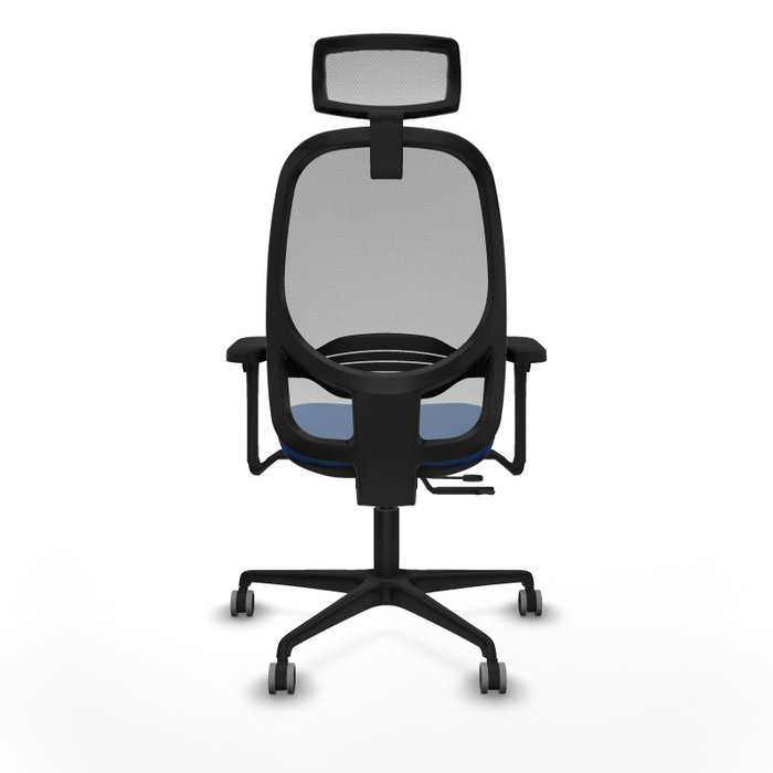 PIQUERAS Y CRESPO Silla de oficina Cilanco con mecanismo Sincro/Traslack, Azul y Gris