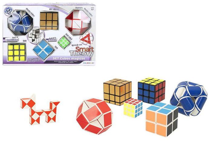 Color Baby Set 6 Cubos Rompecabezas Mágico 2 Snake, 1 Espejo 3D, 3 Clásicos