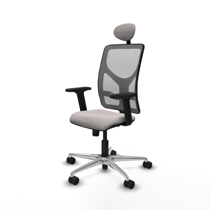 PIQUERAS Y CRESPO Silla de oficina Motilla con mecanismo Sincro Blanco y Gris PIQUERAS Y CRESPO Silla de oficina Motilla con mecanismo Sincro Blanco y Gris