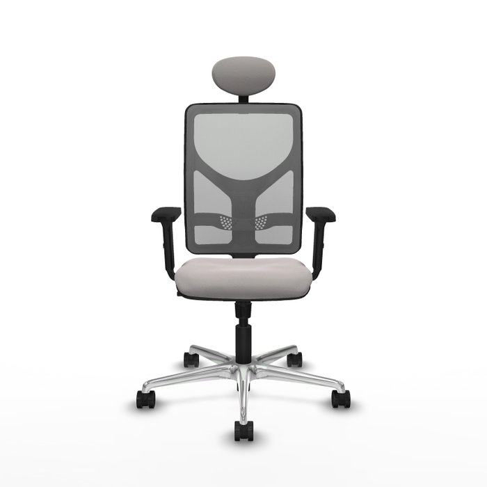 PIQUERAS Y CRESPO Silla de oficina Motilla con mecanismo Sincro Blanco y Gris PIQUERAS Y CRESPO Silla de oficina Motilla con mecanismo Sincro Blanco y Gris