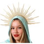 Atosa Diadema Coronilla Dorada con Rayos para Adulto Mujer