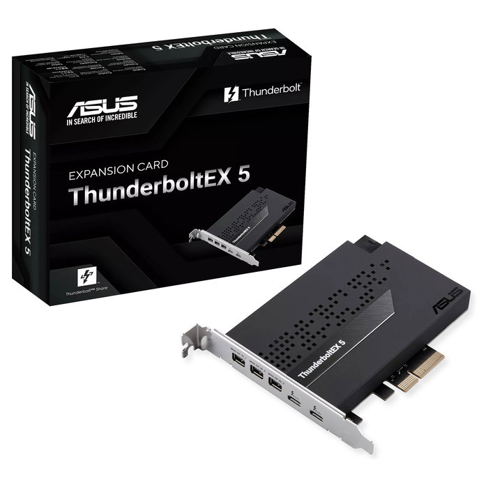 ASUS Tarjeta de Expansión ThunderboltEX 5 PCIe 4.0, Puerto Mini DisplayPort, Hasta 120 Gbit/s, Para PC, Windows 11