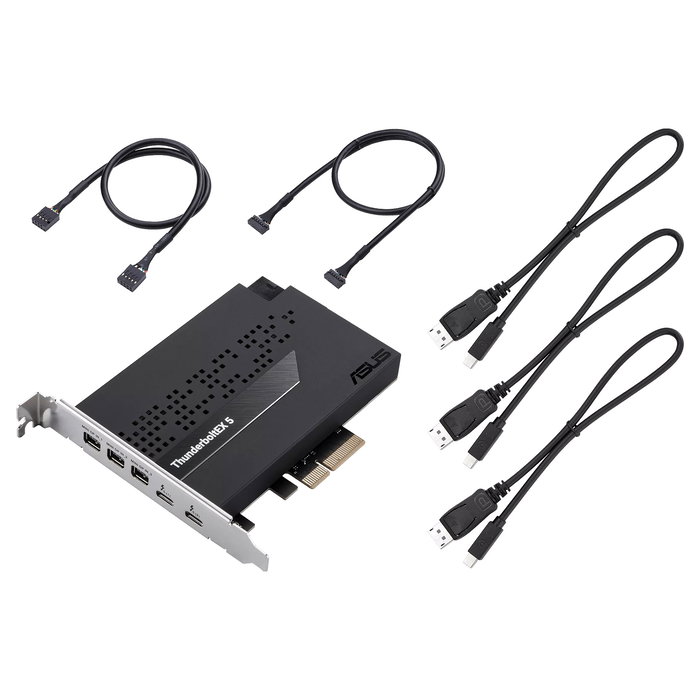ASUS Tarjeta de Expansión ThunderboltEX 5 PCIe 4.0, Puerto Mini DisplayPort, Hasta 120 Gbit/s, Para PC, Windows 11