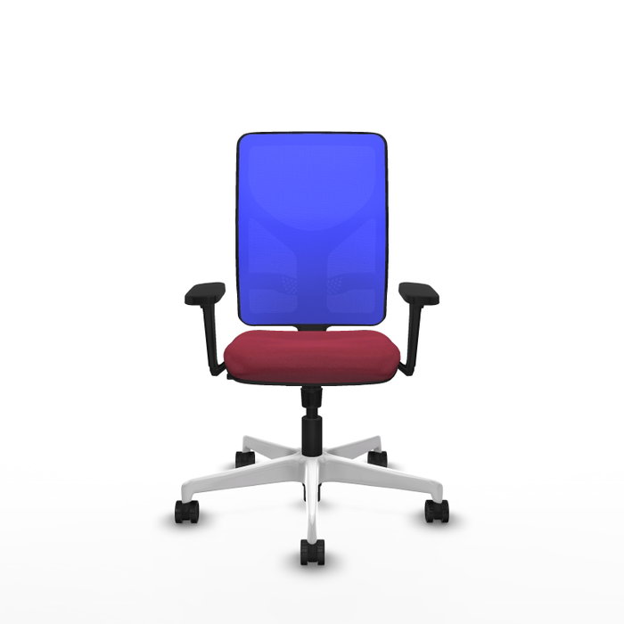 PIQUERAS Y CRESPO Silla de oficina Motilla con mecanismo Sincro, Granate y Azul