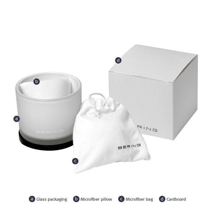 Bering 32426-707 con correa de cerámica azul y caja gris