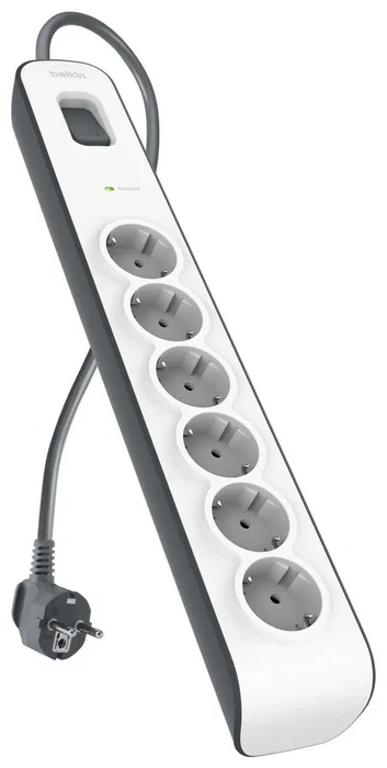 Belkin BSV603VF2M-V2 Regleta con 6 salidas AC y protección contra sobretensiones, 2m
