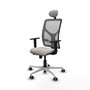 PIQUERAS Y CRESPO Silla de oficina Motilla con mecanismo Sincro/Traslack Blanco y Gris