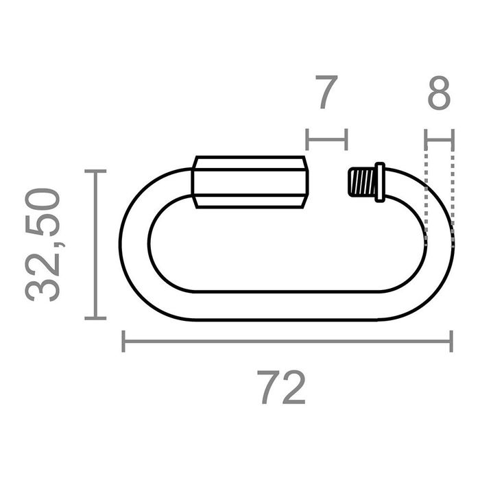 Edm Esl01 Eslabón Rápido de Acero Galvanizado, 8 mm