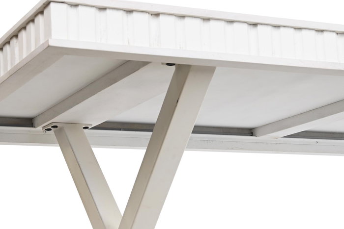 DKD Home Decor Mesa Comedor Moderno Blanco Dorado 90 x 76 x 180 cm DKD Home Decor Mesa Comedor Moderno Blanco Dorado 90 x 76 x 180 cm