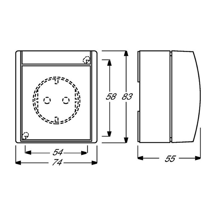 BUSCH-JAEGER 2083-0-0817 Enchufe de 1 toma con tapa abatible IP44 Gris/Azul Verdoso