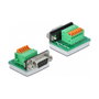 DeLOCK Adaptador D-Sub9 hembra a bloque de terminales con pulsador horizontal 66557
