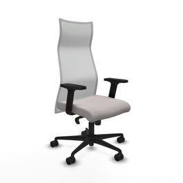 PIQUERAS Y CRESPO Sillón Albacete Blanco con Mecanismo Sincro y Brazos 2D