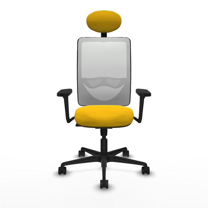 PIQUERAS Y CRESPO Silla de oficina Zulema con mecanismo Sincro, Amarillo y Blanco PIQUERAS Y CRESPO Silla de oficina Zulema con mecanismo Sincro, Amarillo y Blanco