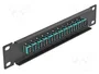 DeLOCK Patchpanel de fibra óptica 12 puertos SC Simplex aguamarina 1U negro