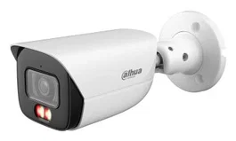 Dahua Cámara de Vigilancia Exterior Dahua IPC-HFW3649E-AS-IL Bullet 6MP 3288x1850 Píxeles Visión Nocturna IP PoE Techo/Pared Blanca