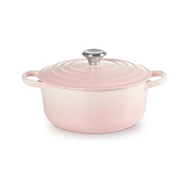 Le Creuset Signature Braeser redondo 20 cm hierro fundido 2,4 L shell pink