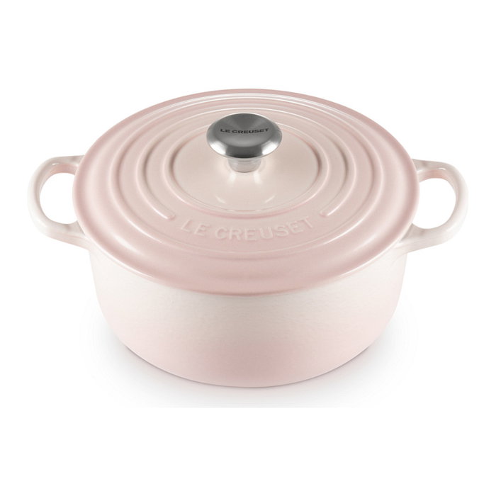 Le Creuset Signature Braeser redondo 20 cm hierro fundido 2,4 L shell pink