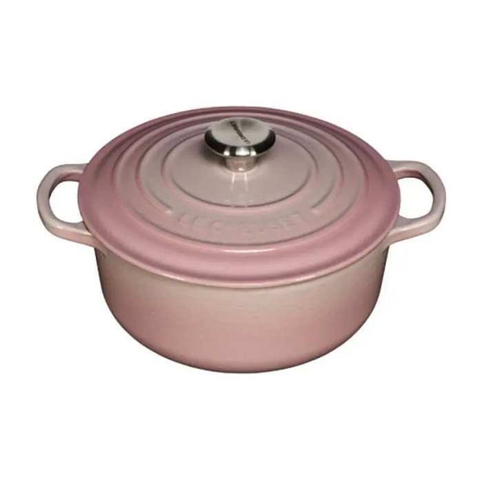 Le Creuset Signature Braeser redondo 20 cm hierro fundido 2,4 L shell pink