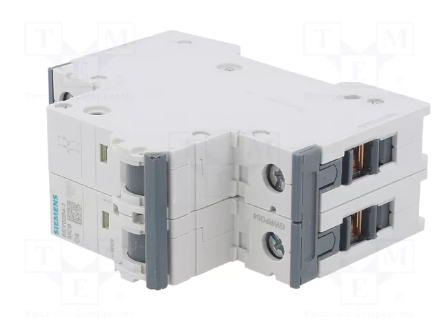 SIEMENS 5SY6204-7 Interruptor magnetotérmico 2 polos 4A 6kA