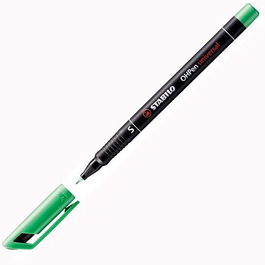 Stabilo Ohpen Universal S Marcador Permanente Punta Super Fina 0.4 mm Verde - Set de 10 unidades (Set de 10)
