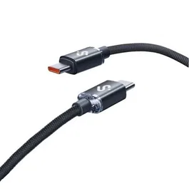 Subblim Cable USB-C a USB-C Optimus 60W, Carga Rápida PD, Nylon Trenzado, 480Mbps, 1m, Negro
