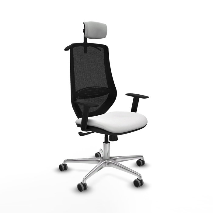 PIQUERAS Y CRESPO Silla de oficina Mardos con mecanismo Sincro, Blanco/Negro PIQUERAS Y CRESPO Silla de oficina Mardos con mecanismo Sincro, Blanco/Negro