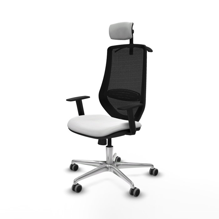 PIQUERAS Y CRESPO Silla de oficina Mardos con mecanismo Sincro, Blanco/Negro PIQUERAS Y CRESPO Silla de oficina Mardos con mecanismo Sincro, Blanco/Negro