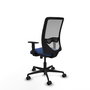 PIQUERAS Y CRESPO Silla de oficina Zulema con mecanismo Sincro, Azul marino y Gris